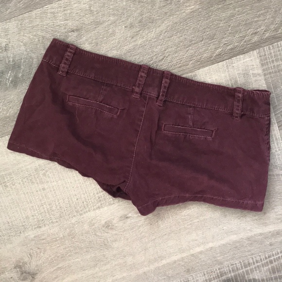 Burgundy Abercrombie short shorts size 0🍷 - Picture 6 of 6